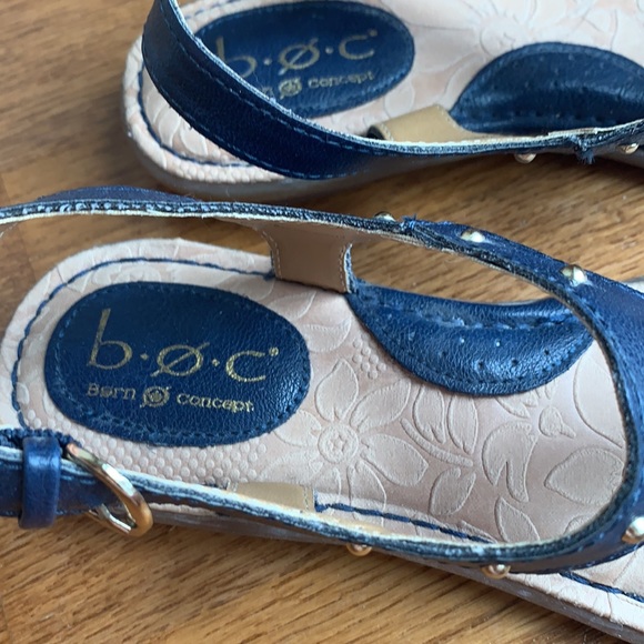 boc navy sandals